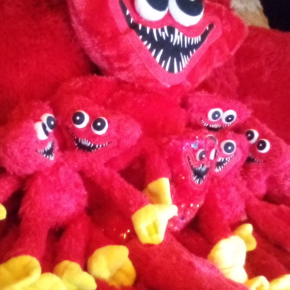 💕 Cuddly Red Plush Gamer Video Huggy Wuggy Toy Decorations